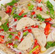ยำวุ้นเส้น (หมูสับ ,หมูยอ)